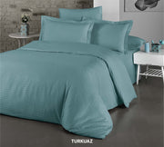 Постільна білизна Cotton Shine Stripe Satin 160х220 сімейний Turkuaz
