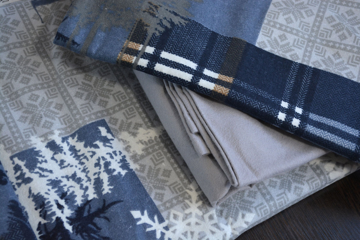 Комплект постільної білизни First Choice Flanel 160x220 см Winter Grey