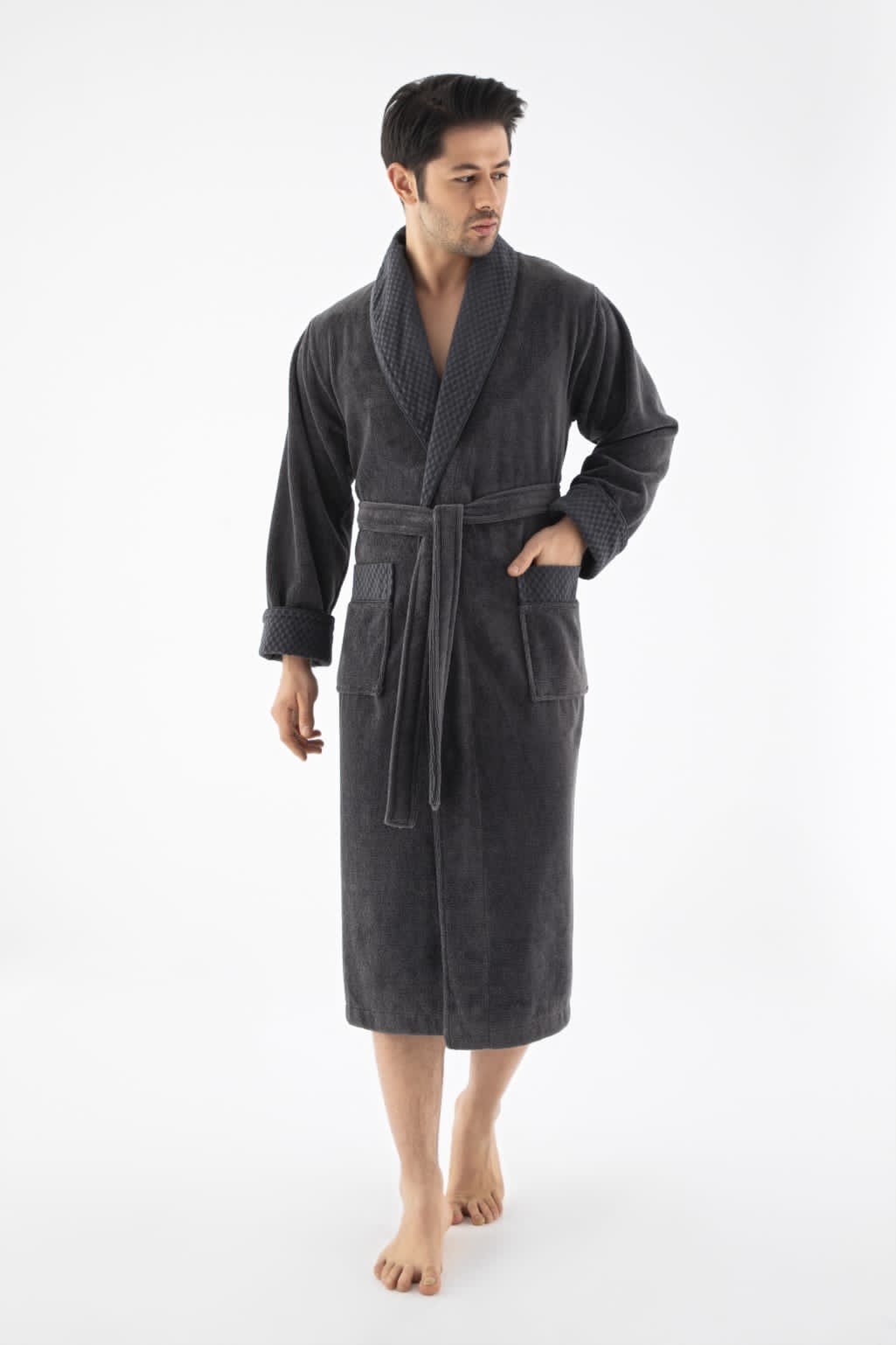 Чоловічий халат Nusa 2965 - 3 XL (52-54), Антрацит
