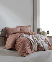 Постільна білизна Limasso Jacquard Ranforse 200 х 220 см Ipi Boyali Kahve